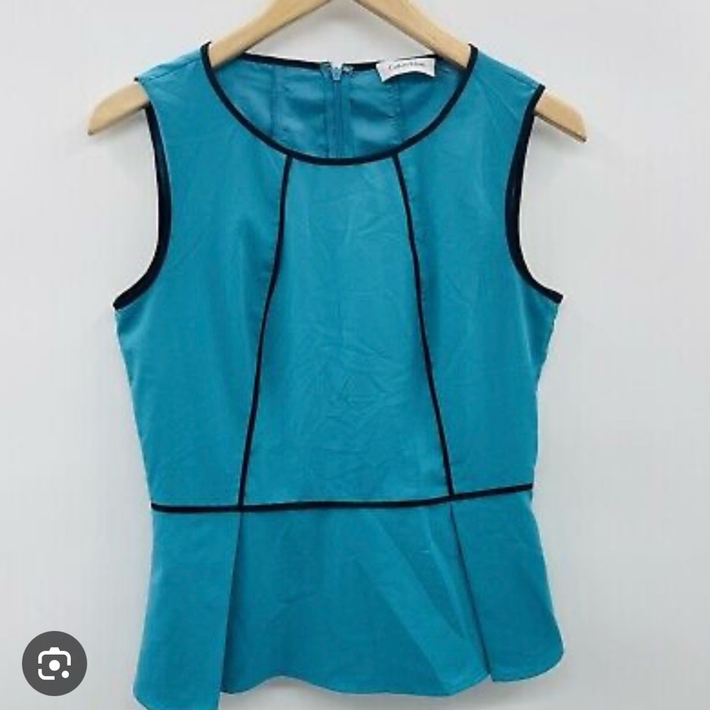 Calvin Klein Sleeveless Blue Top